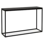 Table console style industriel 'river' en bois et métal noir Table console style industriel 'river' en bois et métal noir