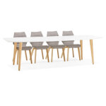 Table à dîner design extensible 'eskimo' style scandinave - 170(270)x100 cm Table à dîner design extensible 'eskimo' style scandinave - 170(270)x100 cm