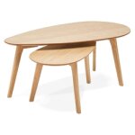 Tables gigognes design 'stokolm' en bois finition naturelle
