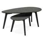 Tables gigognes design 'stokolm' en bois noir Tables gigognes design 'stokolm' en bois noir