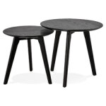 Tables gigognes ronde 'gaby' noires