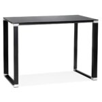 Table haute / bureau haut 'xline high table' en verre noir - 140x70 cm