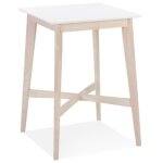 Table haute 'gallina' en bois blanc et finition naturelle Table haute 'gallina' en bois blanc et finition naturelle