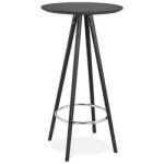 Table haute / mange - debout rond 'gala' design en bois noir Table haute / mange - debout rond 'gala' design en bois noir