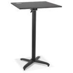 Table haute pliable 'penumbra' carre noire - 68x68 cm