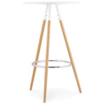 Table haute ronde 'bary' en bois blanc