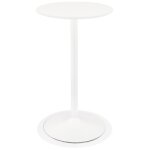 Table haute ronde 'idalgo' en bois et métal blanc - à 60 cm Table haute ronde 'idalgo' en bois et métal blanc - à 60 cm