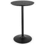 Table haute ronde 'tamago' en bois et métal noir - à 60 cm Table haute ronde 'tamago' en bois et métal noir - à 60 cm