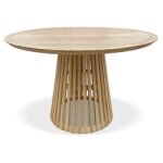Table  manger ronde 'peri' en bois naturel -  120 cm