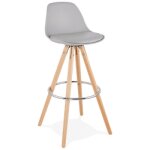 Tabouret de bar design 'tatami' gris