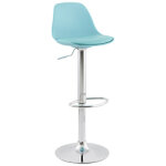 Tabouret réglable 'princes' bleu avec haut dossier confortable Tabouret réglable 'princes' bleu avec haut dossier confortable