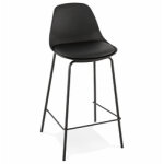 Tabouret snack mi - hauteur 'cookie mini' noir style industriel