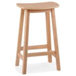 Tabouret snack mi - hauteur 'dumas mini' en bois finition naturelle