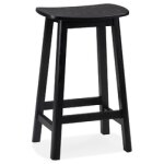 Tabouret snack mi - hauteur 'dumas mini' en bois noir