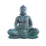 Bouddha assis vert bronze