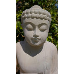 Bouddha statuette pierre blanche