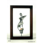 Figurine yoga cadre bois