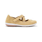 Babies en cuir � pattes crois�es, largeur confort - p�diconfort