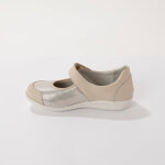 Babies trs grande largeur, en cuir avec empicements extensibles - blancheporte
