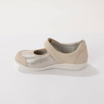 Babies tr�s grande largeur, en cuir avec empi�cements extensibles - blancheporte