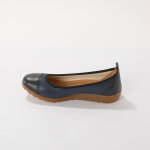 Ballerines en cuir largeur confort, avec empi�cements extensibles - blancheporte