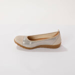 Ballerines en cuir largeur confort, avec empicements extensibles - blancheporte