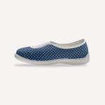 Ballerine d'intrieur lastique imprime pois - blancheporte
