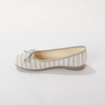 Ballerines noeud fantaisie en toile - blancheporte Ballerines noeud fantaisie en toile - blancheporte