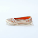 Ballerines souples cuir et textile ar bandes lastiques - blancheporte