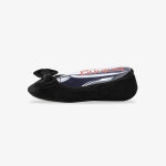 Ballerines velours uni issu de l'agriculture biologique * * - large noeud - isotoner