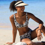 Bas de maillot de bain forme midi imprim� linao - blancheporte