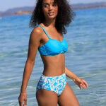 Bas de maillot de bain taille haute imprimé linao - blancheporte Bas de maillot de bain taille haute imprimé linao - blancheporte