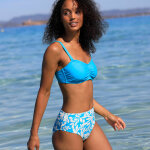 Bas de maillot de bain taille haute imprim� linao - blancheporte