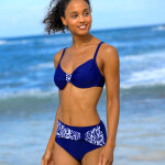 Bas de maillot de bain taille haute uni - effet drapé - blancheporte Bas de maillot de bain taille haute uni - effet drapé - blancheporte