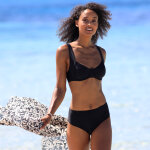 Bas de maillot de bain taille haute uni solaro - blancheporte