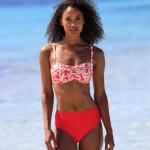 Bas de maillot de bain taille haute uni solaro - blancheporte Bas de maillot de bain taille haute uni solaro - blancheporte