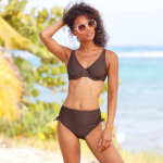 Bas de maillot de bain uni solaro taille haute - blancheporte