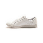 Baskets cuir lac�es et zipp�es - blanc - p�diconfort