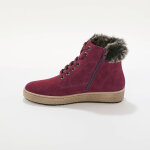 Baskets montantes en cuir doubl col fourr, zippes - blancheporte