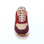 Baskets sneakers cuir, empicements fantaisie contrasts - blancheporte