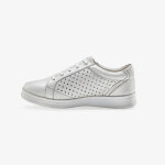 Baskets zippes en cuir perfor - blancheporte