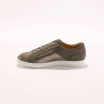 Basket zippe en cuir souple effet iris - forme basse - blancheporte