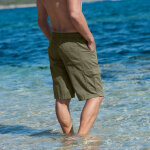 Bermuda cargo gabardine lastiqu - blancheporte