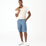 Bermuda cargo en toile ripstop ceinture �lastiqu�e c�t�s - blancheporte