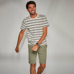 Bermuda chino uni toile serg stretch morphologie classique - blancheporte
