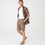 Bermuda coton - lin, 3 / 4 �lastiqu� - blancheporte