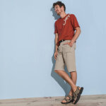 Bermuda Élastiqué au 3 / 4 + ceinture assortie - blancheporte Bermuda Élastiqué au 3 / 4 + ceinture assortie - blancheporte