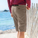 Bermuda �lastiqu� au 3 / 4 + ceinture assortie - blancheporte