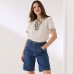 Bermuda en jean coupe large - blancheporte