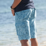Bermuda toile imprim feuillage - blancheporte